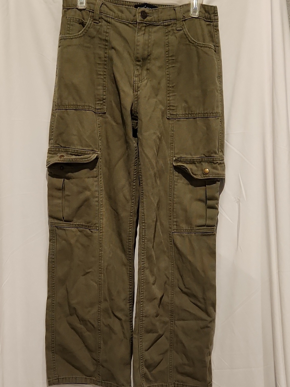 Aeropostale Olive Green Wide Leg Cargo Jeans